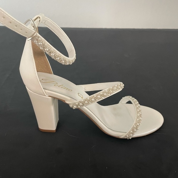 Beaded Wedding Bridal Block Heels - NTW - Size 8.5 - Picture 2 of 6